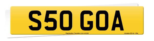 Registration number S50 GOA